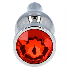 Plug anale in metallo Ace of Spades con swarovsky - Rosso, Small