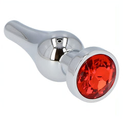 Plug anale in metallo Ace of Spades con swarovsky - Rosso, Small