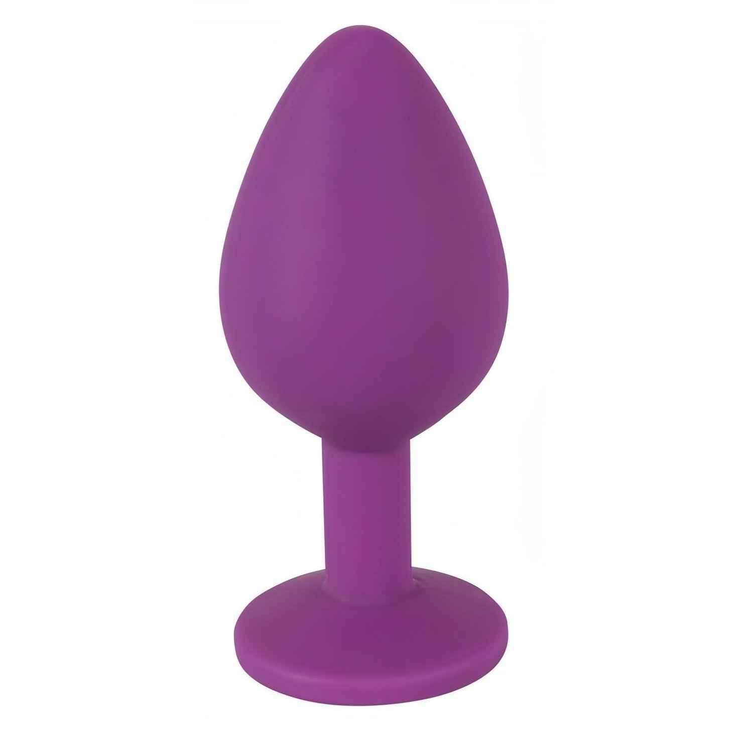 Plug anale in silicone con diamantino viola - Medium