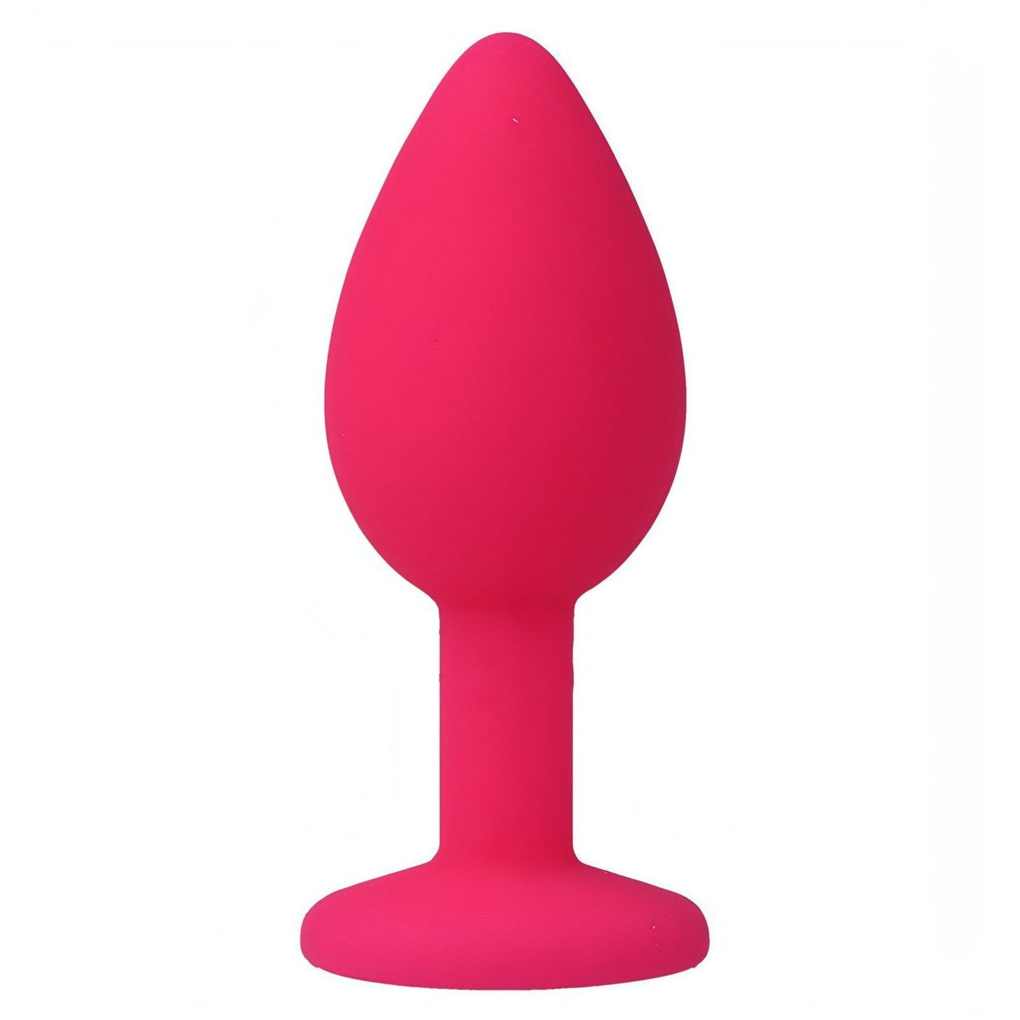 Plug Anale in Silicone con swarovsky trasparente - Rosa