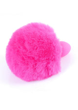 Plug anale silicone rosa acceso con pompon