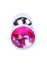 Diamante Anale in Acciaio con Gemma Rosa
