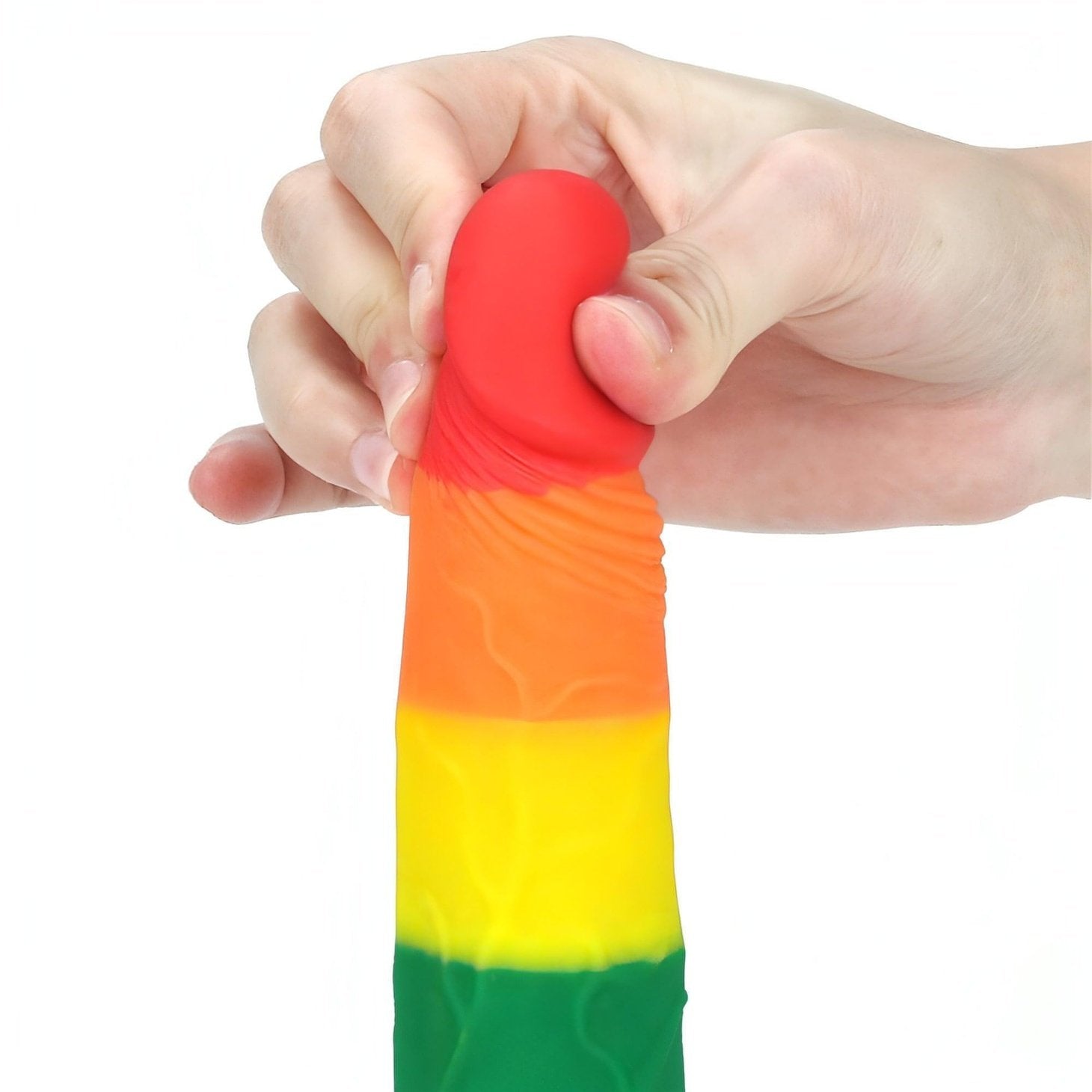 Prider Fallo Rainbow Handcrafted in Silicone Medicale 7''