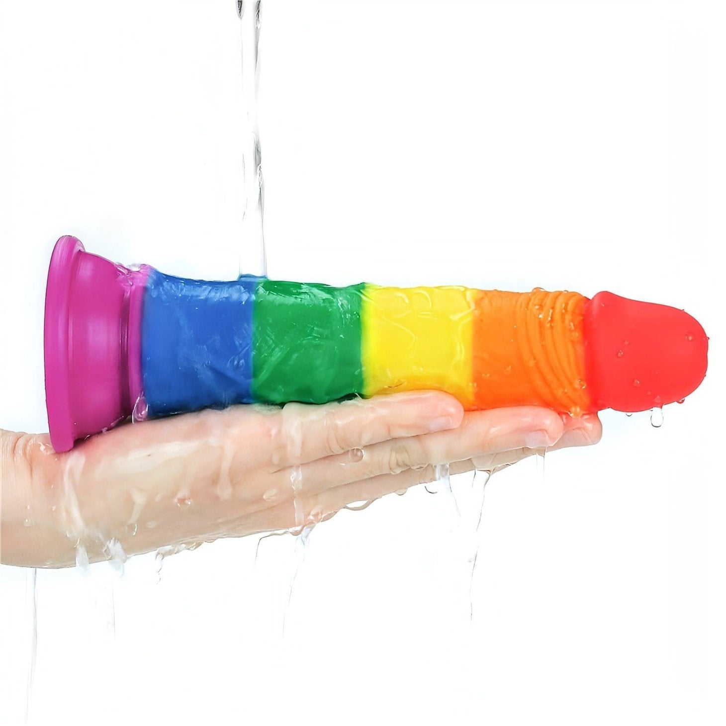 Prider Fallo Rainbow Handcrafted in Silicone Medicale 7''