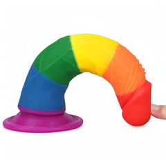 Prider Fallo Rainbow Handcrafted in Silicone Medicale 7''