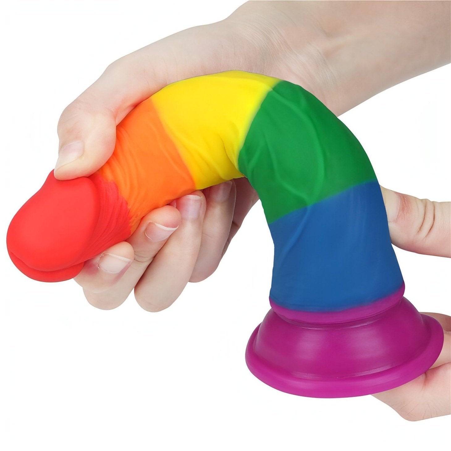 Prider Fallo Rainbow Handcrafted in Silicone Medicale 7''