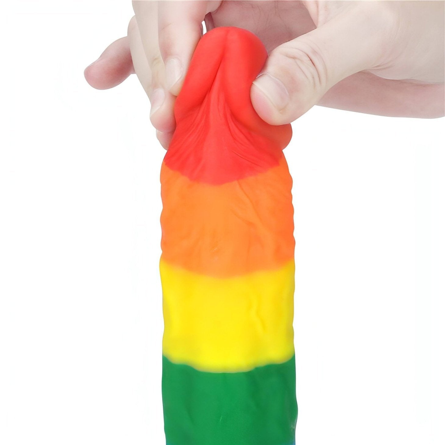 Prider Fallo Rainbow Handcrafted in Silicone Medicale 8''