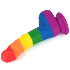 Prider Fallo Rainbow Handcrafted in Silicone Medicale 8''