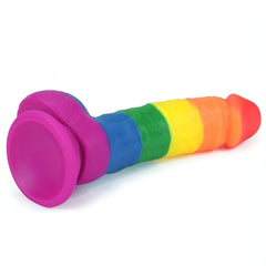 Prider Fallo Rainbow Handcrafted in Silicone Medicale 8''