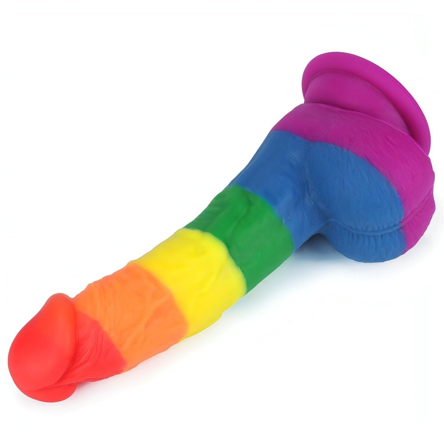 Prider Fallo Rainbow Handcrafted in Silicone Medicale 8''