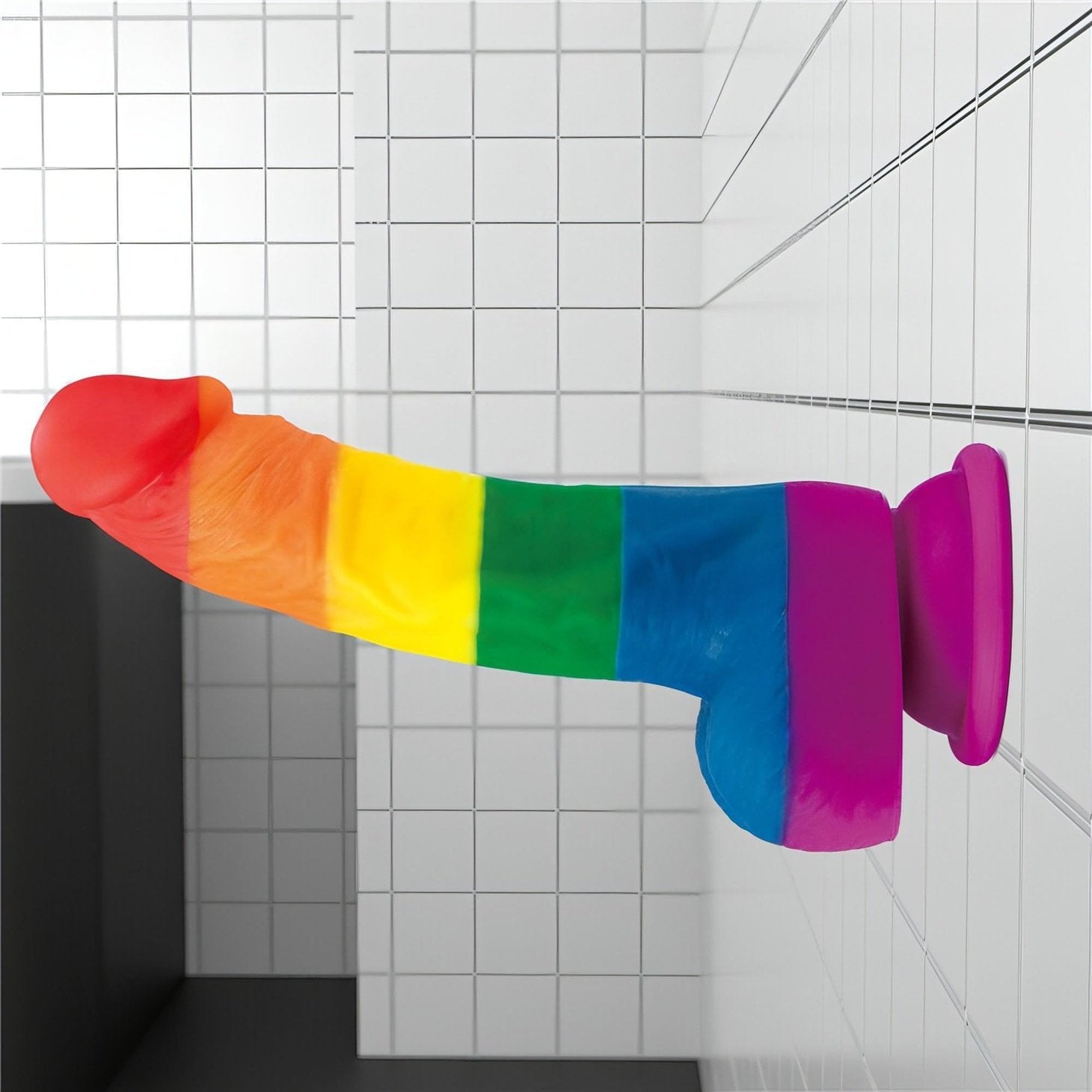 Prider Fallo Rainbow Handcrafted in Silicone Medicale 8''