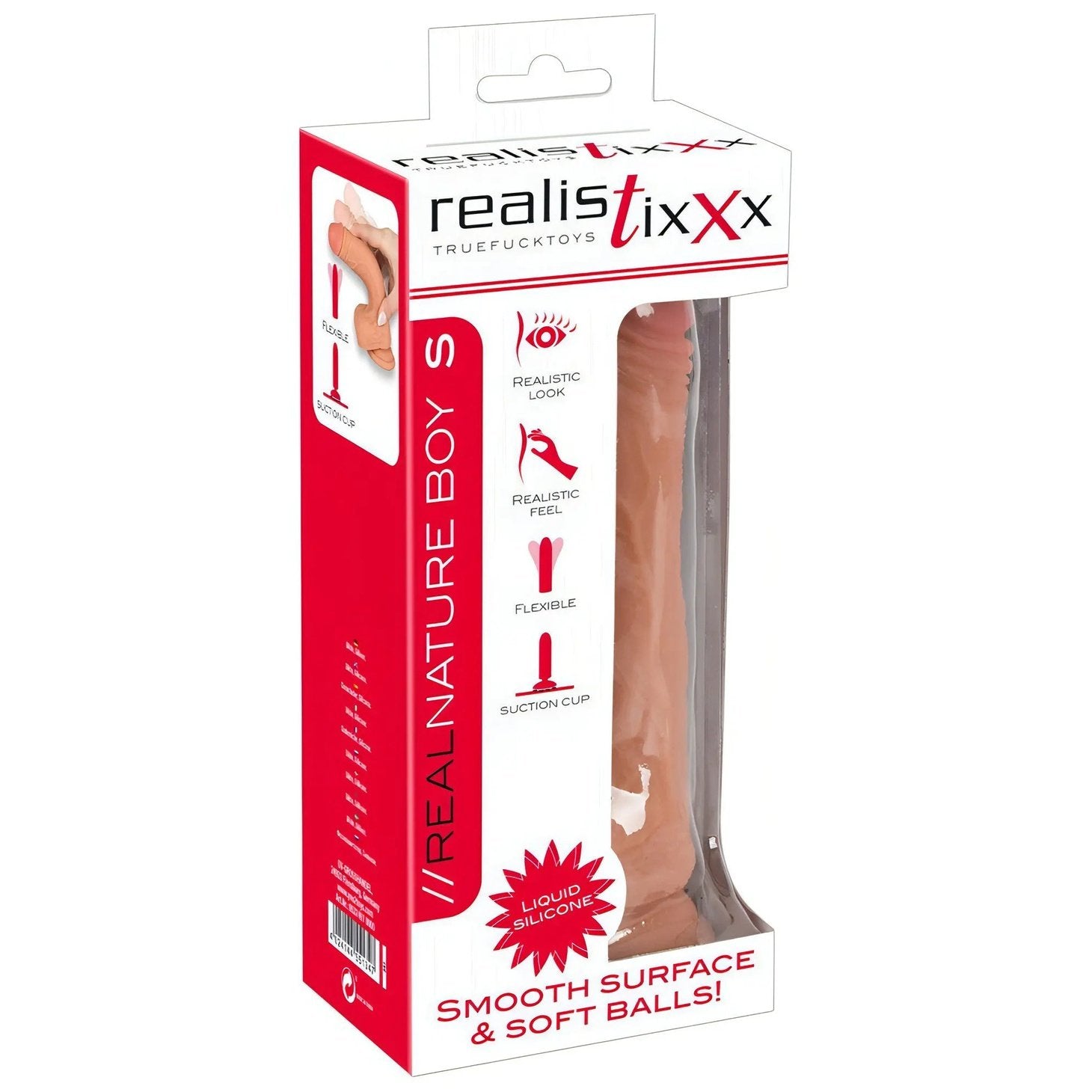 Fallo in Silicone Real Nature Boy 18.7 cm - Rosa Carne