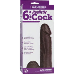 Realistic Cock 6'' Black - Vac-U-Lock