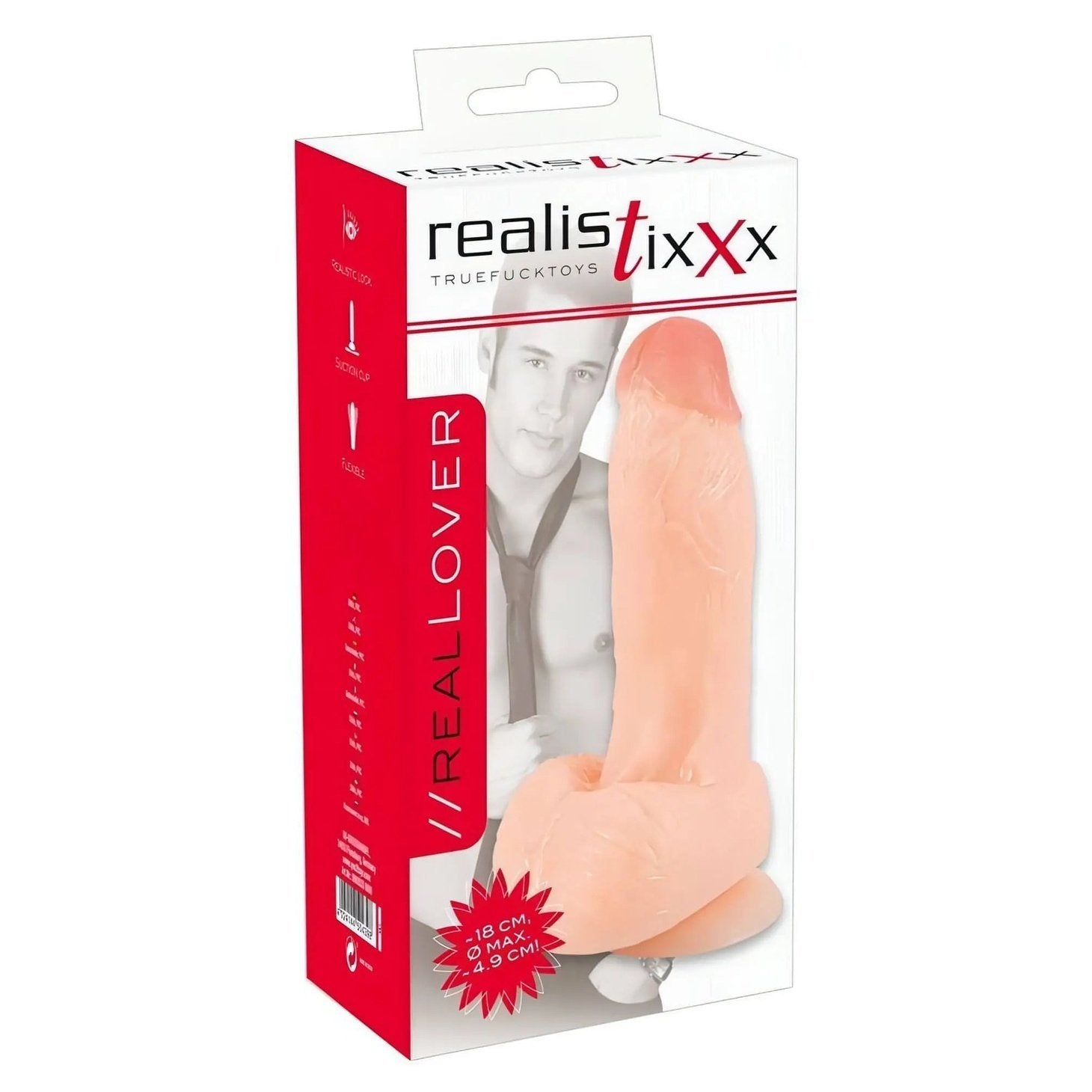 Fallo Real Lover Rosa Carne - 19 cm x Ø 4,5 cm