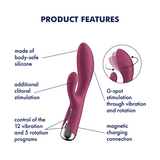Satisfyer Spinning Rabbit 1 rosso: vibratore rabbit rotante