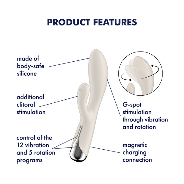 Satisfyer Spinning Rabbit 1 beige: vibratore rabbit rotante