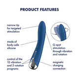 Satisfyer Spinning Vibe 1 blu: vibratore rotante punto G