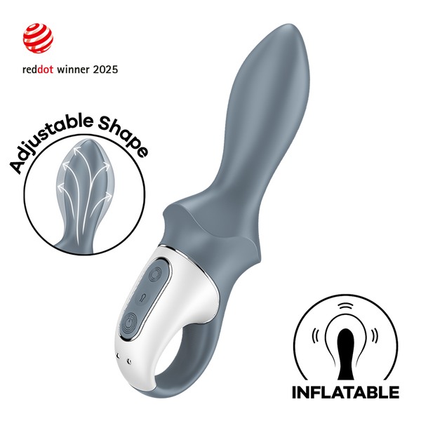 Satisfyer Air Pump Booty 1 grigio: plug anale vibrante gonfiabile