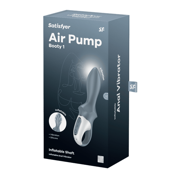 Satisfyer Air Pump Booty 1 grigio: plug anale vibrante gonfiabile