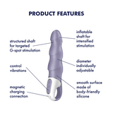 Satisfyer Air Pump Vibrator 1 viola: vibratore gonfiabile