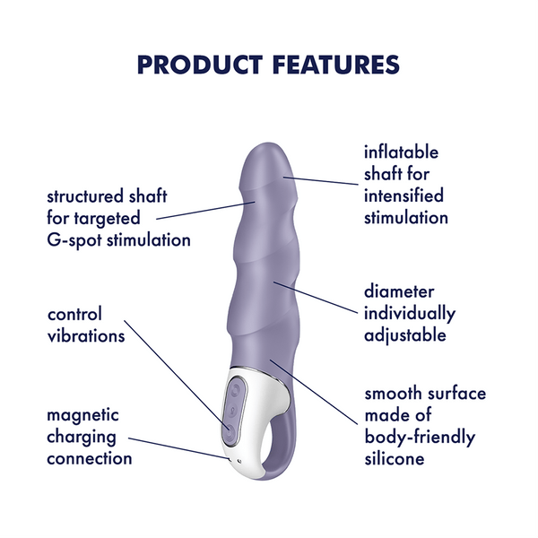 Satisfyer Air Pump Vibrator 1 viola: vibratore gonfiabile