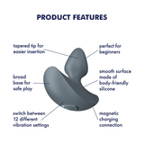 Satisfyer Booty Absolute Beginners 1 blu scuro: plug anale