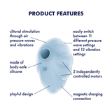 Satisfyer Cloud Dancer blu: succhia clitoride ad Air Pulse