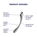 Satisfyer Cosmic Crest 1 argento: dildo in acciaio
