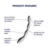 Satisfyer Cosmic Crest 2 argento: dildo in acciaio