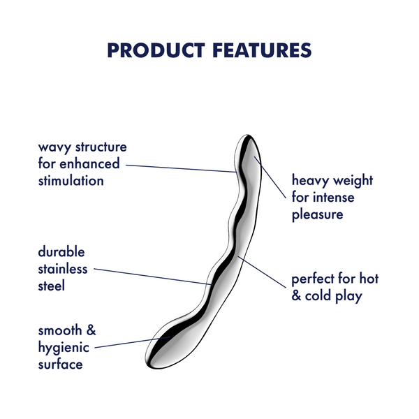 Satisfyer Cosmic Crest 2 argento: dildo in acciaio
