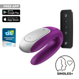 Satisfyer Double Fun Connect App viola: vibratore per coppia