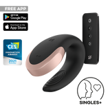 Satisfyer Double Love Connect App nero: vibratore per coppia