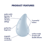 Satisfyer Dew Drop blu: vibratore clitorideo