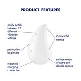 Satisfyer Dew Drop bianco: vibratore clitorideo
