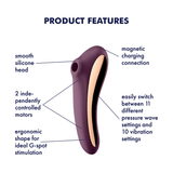 Satisfyer Dual Kiss rosso vino: succhia clitoride ad Air Pulse