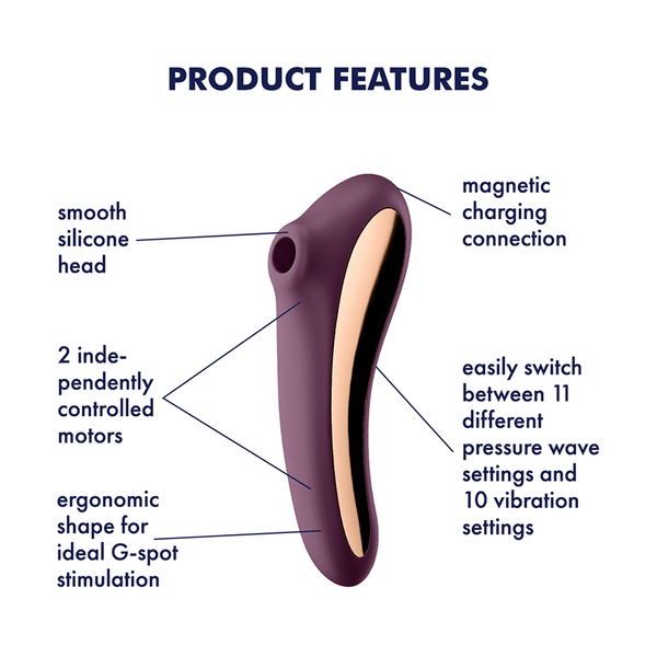 Satisfyer Dual Kiss rosso vino: succhia clitoride ad Air Pulse