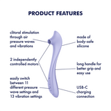 Satisfyer Easy Lover viola: succhia clitoride ad Air Pulse