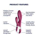 Satisfyer Heated Affair Connect App rosso porpora: vibratore riscaldante