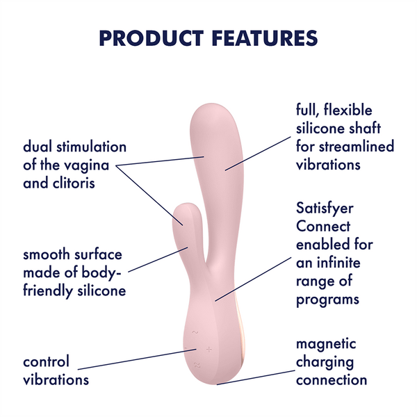 Satisfyer Mono Flex Connect App rosa: vibratore punto G