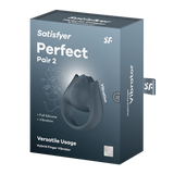 Satisfyer Perfect Pair 2 antracite: vibratore da dito e anello fallico