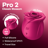 Satisfyer Pro 2 Classic Blossom rosso: succhia clitoride ad Air Pulse