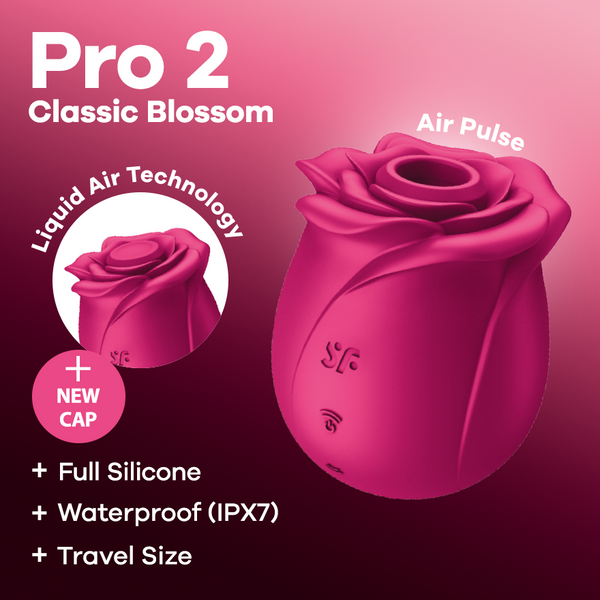 Satisfyer Pro 2 Classic Blossom rosso: succhia clitoride ad Air Pulse