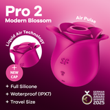 Satisfyer Pro 2 Modern Blossom rosa: succhia clitoride ad Air Pulse