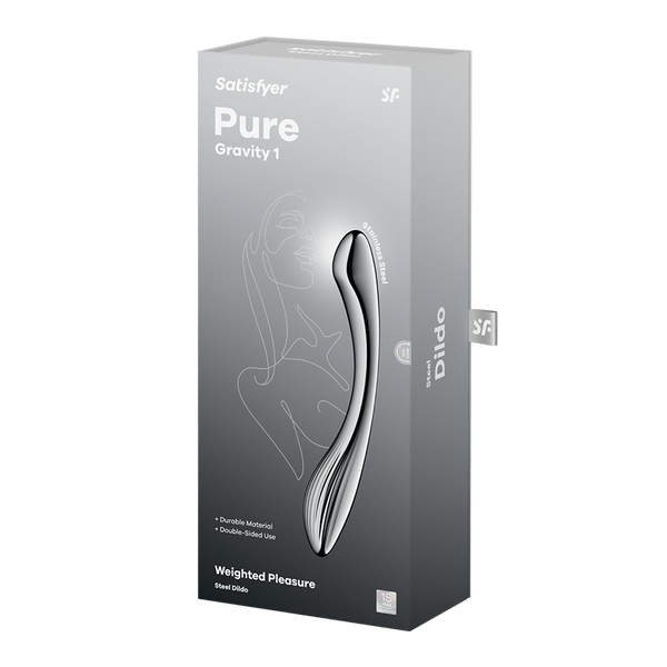Satisfyer Pure Gravity 1 argento: dildo in acciaio