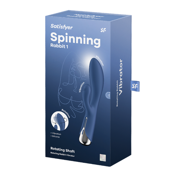 Satisfyer Spinning Rabbit 1 blu: vibratore rabbit rotante