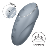 Satisfyer Tap & Climax 1 grigio azzurro: vibratore clitorideo a picchiettamento