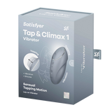 Satisfyer Tap & Climax 1 grigio azzurro: vibratore clitorideo a picchiettamento