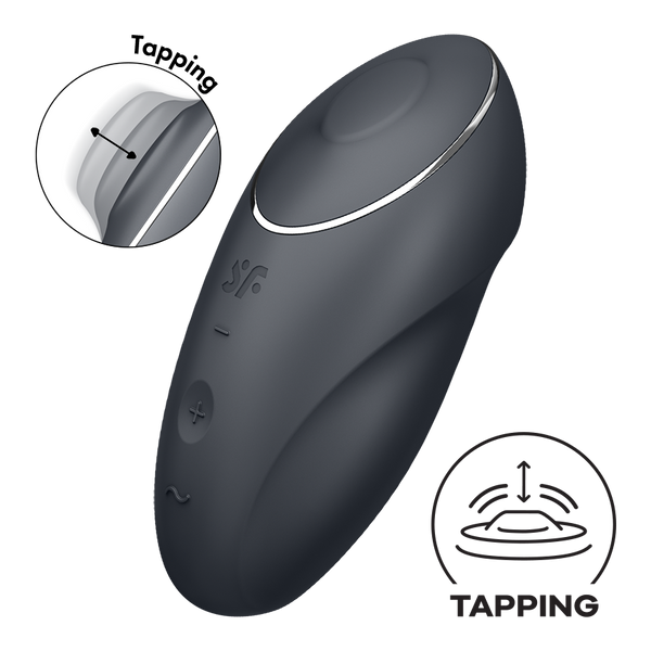 Satisfyer Tap & Climax 1 grigio: vibratore clitorideo a picchiettamento