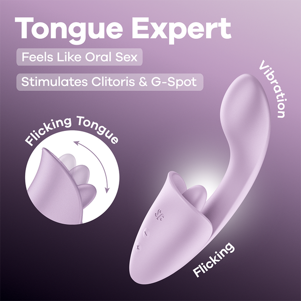 Satisfyer Tongue Expert lavanda: vibratore a lingua
