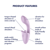 Satisfyer Tongue Expert lavanda: vibratore a lingua